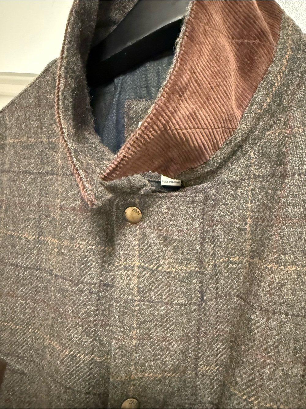 Jos. A. Bank Brown Plaid Wool-Blend Field Jacket - Picture 2 of 4